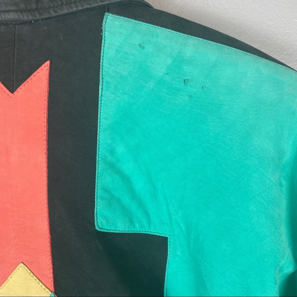 Michael Hoban vtg 90s Southwest suede Moto jacket - Picture 8 of 8